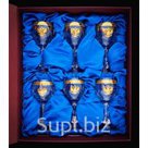 Подарочный набор фужеров из хрусталя под вино 250 мл.2шт.; Артикул: ; Производитель стекла/хрусталя/фарфора: Неман (Беларусь); Цвет/Дизайн: золото ге