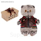 Мягкая игрушка "Басик" в кожаной куртке, 22 см