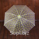 Зонт детский полуавтоматический Зонтики r 44см цвет прозрачный ж лтый