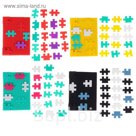 Ежедневник недатированный формат А6+, 100 листов, линия, обложка резиновая Пазлы МИКС