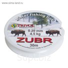 Леска Zubr-1, 30 м, d=0,20 мм