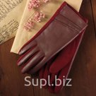 Перчатки женские безразмерные без подклада цвет бордовый