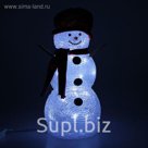 Фигура акрил. "Снеговик руки-палки" 33х16 см, 28 LED, 220V БЕЛЫЙ