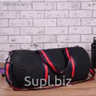 Сумка спорт Лента, 54*24*24, 1 отд на молнии, длинн ремень, черный/красно-синий