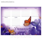 Расписание уроков А4 "Бабочки"
