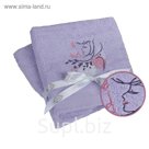 КМП Love, размер 50х90 см-2 шт., лиловый, 425 г/м2