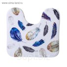 Коврик для ванной «Перья», 46 х 43 см, велюр, поролон, 400 г/м²