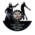 Часы из виниловой пластинки Дарт Вейдер "You dont know the power of the dark side" - A246