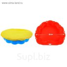 Песочница-цветок Mochtoys с тентом, цвет МИКС
