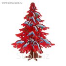 Сувенир Ель новогодняя сборная малая, цвет красный