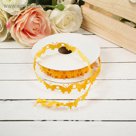 Лента декоративная "Бабочки", цвет жёлтый