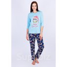 Комплект женский джемпер брюки цвет голубой размер 44