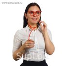 Трубочка для коктейля "Круглые очки", цвет красный
