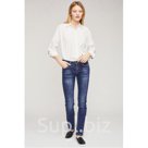 Джинсы женские прямые MZ009H-021 DARK BLUE размеры 25-30