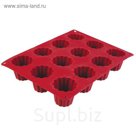 Форма для выпечки 33х24х4 см, 12 ячеек
