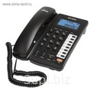 Телефон Ritmix RT-470, проводной, встроенный дисплей, черный