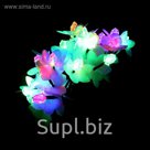 Светодиодный куст уличный 0,3 м, "Фиалки", 32 LED, 220V, моргает МУЛЬТИ