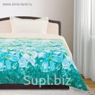 Покрывало ЭКОНОМ рис 75-44 зел/лилия 150х205 см, микро-сатин 75 г/м2
