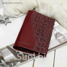Обложка для паспорта, шик, цвет бордовый