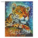 Картины по номерам на дереве 40х50 Афремов "Леопард"  GT7434