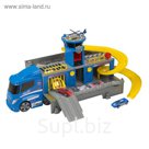 Игрушка "Полицейский грузовик-трек", с двумя машинками и вертолетом