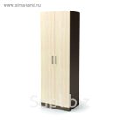 Шкаф 2-х створчатый с полками ЭКО СТИЛЬ 674х516х2000 венге/дуб млечный