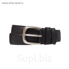 Ремень мужской, винт, пряжка под металл, ширина - 3,5см, чёрный