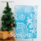 Полотенце махровое "Fragile" ,50х90 см, голубой, 420 г/м 2 ,100% хл. ПЛ-2602-2889