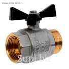 Кран шаровой  JIF, внутренняя/наружная резьба 3/4", бабочка, никелированный