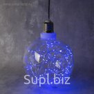 Фигура "Лампочка" 20 см, 100 LED-12V, адаптер в комплекте, СИНИЙ