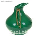 Ваза "Листик" малая, бирюзовая, глянец
