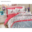 КПБ "ILYA" 2 сп., размер 180х220, 220х240, 50х70, 70х70 по 2 шт., цвет синий, ранфорс