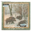 Салфетки бумажные Classic "Символ года Кабан", 1 слой, 33*33 см, 50 листов