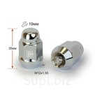 Гайка M12X1.50 Хром высота 35 мм Конус с выступ. закр. ключ 19мм Вектор