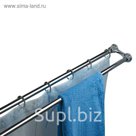 Карниз для двух штор 120-220 см, цвет хром
