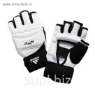 Боевые перчатки Fighter Gloves размер L, цвет белый с черным