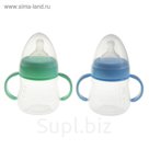 Бутылочка для кормления без рисунка 180 мл, от 0 мес., цвета МИКС