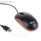 Компьютерная мышь RITMIX ROM-111, проводная, USB, 800 dpi, красная
