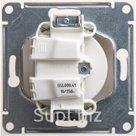 GLOSSA Розетка без заземления перламутр в рамку (GSL000641)