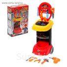 Игровой модуль "Тележка-мастерская" с электрической дрелью, 40 элементов