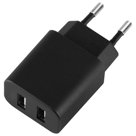 Зарядное устройство сетевое (220 В) DEPPA Ultra, 2 порта USB, выходной ток 2,1 А, черное