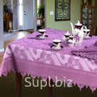 Скатерть, размер 130х170 см, накладка 110х150 см, цвет розовый