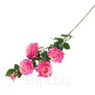 Цветы искусственные Куст сиреневых роз с каплями