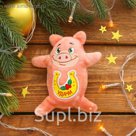 Магнит новогодний "Удачи", мягкая игрушка, 15см