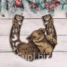 Подкова новогодний сувенир "Счастья в дом"