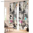 Фотошторы "Старинная иллюстрация", размер 150х260 см - 2 шт, блэкаут