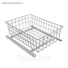 Корзина выкатная сетчатая SIBO SB400/150-SV роликовые, серебро, 335х475х150 мм