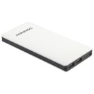 Аккумулятор внешний SONNEN POWERBANK V3802, 6000 mAh, 2 USB, литий-полимерный, бело-черный