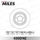 Диск тормозной передний MILES K000142