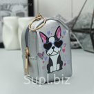Кошелёк женский, отдел на молнии, кольцо, цвет серебристый
